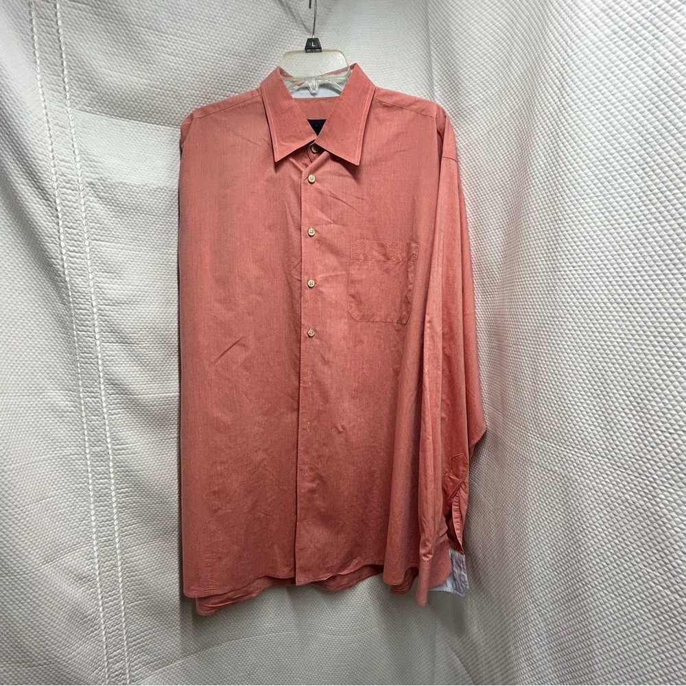 Pink Dress Shirt with Long Sleeves and Relaxed Fit XXL